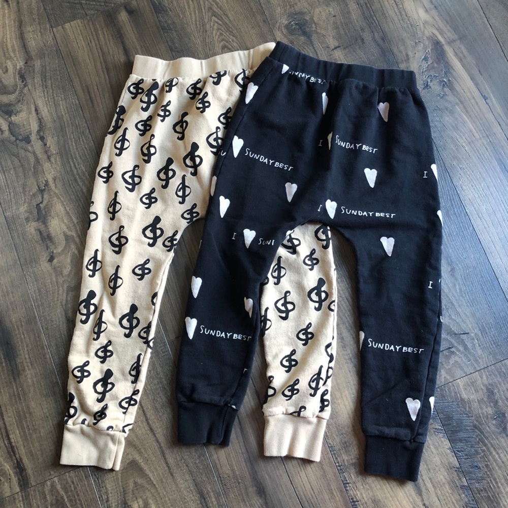 Beau Loves Pants Set of 2 Joggers Kids 8/9